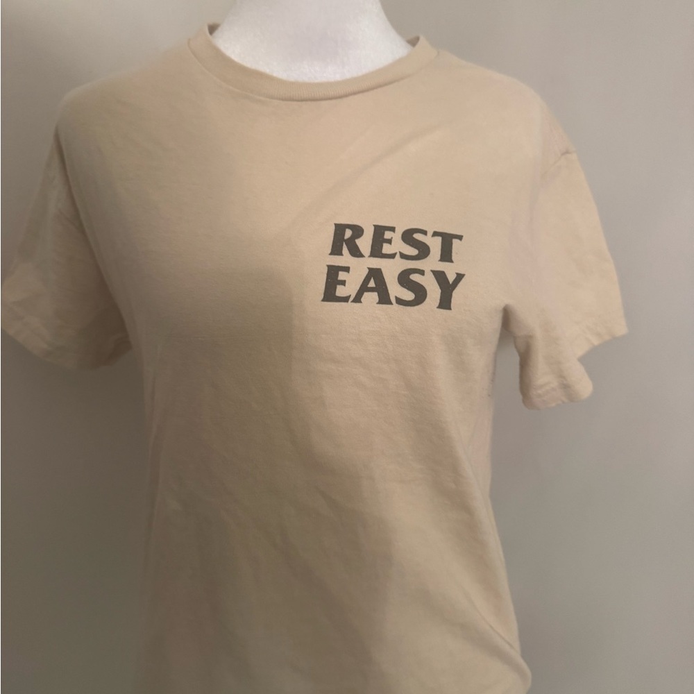 Beige Graphic Tee - Short Sleeve